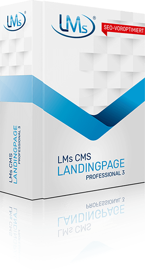 LMs CMS Landingpage, Version Professional 3:  Landingpageversion mit integriertem Kontaktformular.